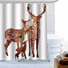 Custom Deer Animal Shower Curtain Waterproof Fabric Bath Curtain 180X180cm Polyester Fabric Bathroom Curtain 2024 - buy cheap