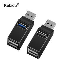 Kebidu Универсальный мини 3 Порты и разъёмы s USB3.0 концентратор высокой Скорость передачи данных разветвитель адаптер для MacBook Pro портативных ПК Мульти-Порты и разъёмы usb-хаб 2024 - купить недорого