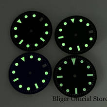 Lolgo-relógio de pulso automático nologo, mostrador preto/verde/azul esterilizado, apto para nh35a miyota 8215, mingzhu 2813, 3804, marcas verdes de data 2024 - compre barato