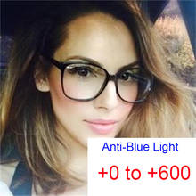 Clear Vintage Glasses Prescription Blue Light Filter Reading Glasses Large Round Women's Spectacles Frame The Elderly Shades 2024 - buy cheap