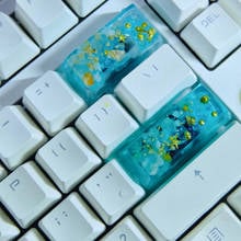 Mechanical keyboard keycaps Personality handmade Resin key caps Transparent single R4 height keycap ESC key caps Gifts for Girls 2024 - buy cheap