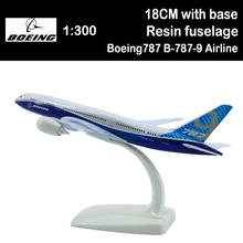 Boeing787-Avión de aleación para niños y adultos, modelo de avión de exhibición, B-787-9 de avión de juguete, colección de avión, regalo, Show, 1:300 2024 - compra barato