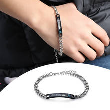 Pulsera de acero inoxidable para hombre y mujer, brazalete con forma de corona de cristal, regalo de San Valentín, 1 unidad 2024 - compra barato