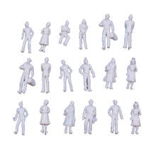 100Pcs 1/100 Light Grey Model Train People Figures Scale TT for Station Platform Street Scene Landscape Layout 2024 - buy cheap