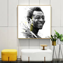 Canvas Prints Painting Abstract Pele Wall Art Football Player Poster Decorative Picture for Living Room Home Decor Cuadros 2024 - buy cheap