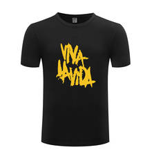Viva la vida Letter Print T Shirts Men Summer Short Sleeve O-Neck Cotton Tshirt Casual Hip Hop Fitness T-Shirt Streetwear Homme 2024 - buy cheap