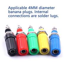 New 20Pcs 5 Colors 4mm Banana Jack Socket Binding Post Banana Plug Connectors L 44mm M3 Screw Terminal Blocks 4Pcs Per Color 2024 - buy cheap