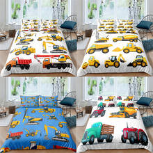 Cartoons Car Pattern Kids Bedding Set 3pcs Simple High Quality Child Duvet Cover Comforter Soft Twin Single Full Queen King Size 2024 - buy cheap