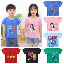 Camisetas de algodón para niños de 2 a 11 años, ropa para niños y niñas con estampado animal, 2020 2024 - compra barato