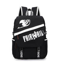 Black Anime Cartoon FAIRY TAIL Backpack Student Satchel Schoolbag Travel Shoulder Book Bags Purse Unisex Laptop Back Pack New 2024 - buy cheap