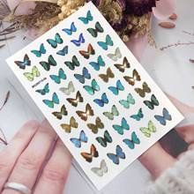 3D Nail Sticker Light Color Butterfly Design DIY Tips Nail Art Ornament Packaging Self-adhesive Transfer Decal Slider 2024 - buy cheap