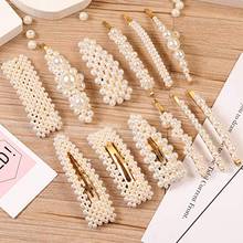 Pearl Hair Clips Large Pins Barrette Ties for Women Girls, Elegant Handmade Fashion Accessories Party Wedding Daily ACC100 2024 - buy cheap