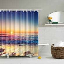 Cortina de banho à prova d'água, cortina moderna para praia e banho, 180x200cm 2024 - compre barato