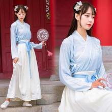 News Hanfu Dress Girl Chinese Style  Daily Women Traditional Costume Folk Dance Teen Girls Chinese Tang Woman Outfits 2024 - buy cheap