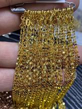 Подлинная 18 К белая цепочка из желтого золота Ожерелье Подвеска 16 дюймов AU750 ювелирные изделия ожерелье для женщин хороший подарок 2024 - купить недорого