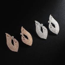 New Bling Crystal Stud Earrings For women Hyperbole Big Rhinestone Earring statement Party Wedding Fashion Jewelry Gifts E674 2024 - buy cheap