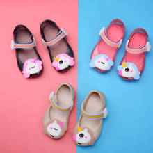 Happy Logo Children Jelly shoes Fashion Unicorn PVC Summer sandal Baby Girl Todder Soft Beach Shoes Melissa Candy shoes SH122 2024 - buy cheap