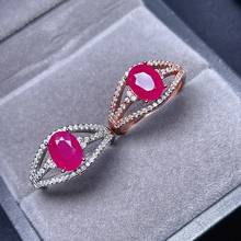 Natural ruby ring, 925 silver exquisite style, best selling quality, classic style 2024 - buy cheap