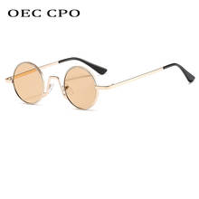 OEC CPO металлические круглые женские солнцезащитные очки в стиле панк классические мужские брендовые дизайнерские солнцезащитные очки для вождения женские UV400 очки Oculos O608 2024 - купить недорого