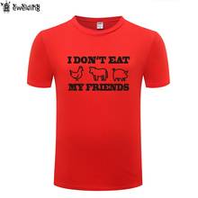 I Don't Eat My Friends - Vegan Vegetarian T Shirt Men Cotton Short Sleeve O Neck Man's Tshirt Streetwear Summer Top Tee Big Size 2024 - buy cheap