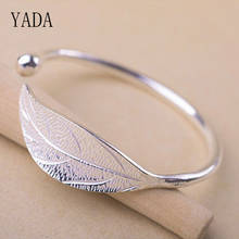 YADA 2020 Trendy s925 Silver color Leaves cuff Bracelets&Bangles For Women Bracelets Charm Friendship Crystal Bracelet BT200133 2024 - buy cheap