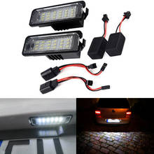 1 par de luces LED universales para matrícula de coche, 12V y 18, Bombilla para VW GOLF 4, 5, 6, 7, 6R, Passat B6, Lupo, Scirocco, Polo 2024 - compra barato