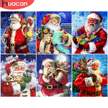 HUACAN DIY Paint By Number Santa Claus Drawing On Canvas Hand Painted Painting Pictures By Numbers Christmas Kits Home Decor 2024 - buy cheap