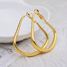 Pendientes de aro de círculos redondos para niñas y niños, aretes de oro de 24k, joyería africana, regalo de Navidad 2024 - compra barato