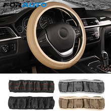 FORAUTO Car Steering Wheel Cover Fit for Most Cars Leather 37cm/38cm Car-styling Universal Steering-wheel Cover Auto Accessories 2024 - buy cheap