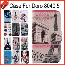 AiLiShi Factory Direct! Case For Doro 8040 5" Luxury Flip Painted Leather Case Exclusive 100% Special Phone Cover Skin+Tracking 2024 - buy cheap