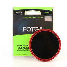 FOTGA Ultra Slim 40.5-82mm Fader Adjustable Variable ND Lens Filter ND2 ND8 ND400 Red 2024 - buy cheap