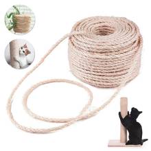 4/6mm Sisal Rope For Cat Tree Cat Climbing Frame DIY Cats Scratching Post Toys Making Desk Legs Binding Rope For Cat Sharpen 2024 - buy cheap