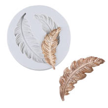 Feather pattern Moulds Fondant Cakes Decorating Tools Silicone Molds Sugarcraft Chocolate Baking Tools For Cakes Gumpaste Form 2024 - buy cheap