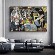 Cartazes femininos de pintura de alta qualidade, pintura a óleo em tela, decoração para parede da sala de estar, do lar 2024 - compre barato