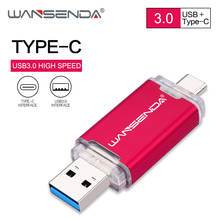WANSENDA OTG USB Flash Drive 2 IN1 TYPE-C & USB3.0 Pen Drive 256GB 128GB 64GB 32GB 16GB Pendrive USB Memory Stick for Android/PC 2024 - buy cheap