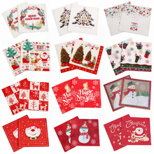 20pcs Christmas Napkin Red White Santa Claus Snowman Pattern Paper Napkins Merry Christmas Party Home Dinner Decoration Supplies 2024 - buy cheap