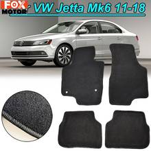 Для VW Jetta Vento A6 LHD 2011 2012 2013 2014 2015 2016 2017 2018 пользовательские автомобильный коврик коврики Авто нейлон сверху и снизу зубы Сварочный аппарат резиновые защитную пленку 2024 - купить недорого