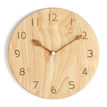 Reloj de pared de madera con diseño moderno para decoración del hogar, cronógrafo de pared del dormitorio, creativo, silencioso, de vidrio HD, regalo Zegar 2024 - compra barato