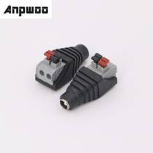 ANPWOO  DC Jack Power Female Plug Adapter 5.5*2.1 DC Jack Push Fastening Type 12V Connector CCTV Cameras Socket Adapter 2024 - buy cheap