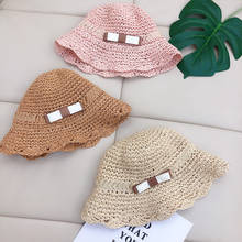 Летняя соломенная шляпа для детей 2020, детская пляжная шляпа, складная Солнцезащитная Панама для мальчиков и девочек 2024 - купить недорого