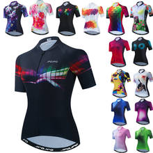 Camiseta de ciclismo para mujer, Maillot de manga corta para bicicleta de montaña y carretera, ropa colorida para verano, 2021 2024 - compra barato