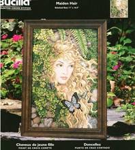14/22/25ct  beautiful lovely counted cross stitch kit maiden hair, golden hair girl lady woman butterfly 2024 - buy cheap