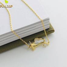 18k Gold 925 Sterling Silver Necklace Women Natural Shell Cloud Airplane Zircon Real  Chain Fine Jewelry Necklaces & Pendants 2024 - buy cheap