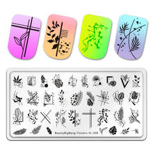BeautyBigBang 2021 Newest Flowers And Leaves Pattern Nail Art Stamping Plates Stencil DIY Plants Theme Nails Art Template Tools 2024 - buy cheap