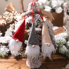 Tapa de botella de vino para decoración navideña, muñeco sin rostro, colgante de árbol de Navidad, Santa Claus, 2019, 3 uds. 2024 - compra barato