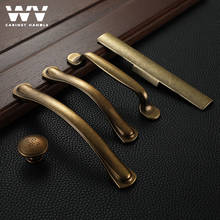 WV Antique Handle 128mm Bookcase Drawer Yellow Brass Cabinet Handles Furniture Singel Hole Knobs Cupboard Pulls Hardware 6091 2024 - buy cheap