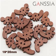 50pcs/lot Size:19*20mm 2 Holes Buttons Unique Footprints Wood Button,DIY,Accssories Sewing Button (ss-1033) 2024 - buy cheap