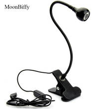 1Pc Wholesale Dropshipping MOONBIFFY USB Rechargeble LED Night Light Clip-on Flexible Reading Light Bed Table Desk LED Book Lamp 2024 - buy cheap