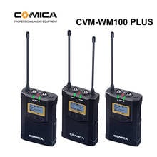 COMICA CVM-WM100 PLUS UHF 48-канальный моно-стереореальный мониторинг времени беспроводной микрофонный Двойной передатчик и один приемник MIC 2024 - купить недорого