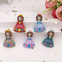 10PCS Hand Painted Resin Mix Kawaii Colorful Princess Girl Flatback Cabochon Stone Scrapbook DIY Decor Home Figurine Crafts F749 2024 - buy cheap